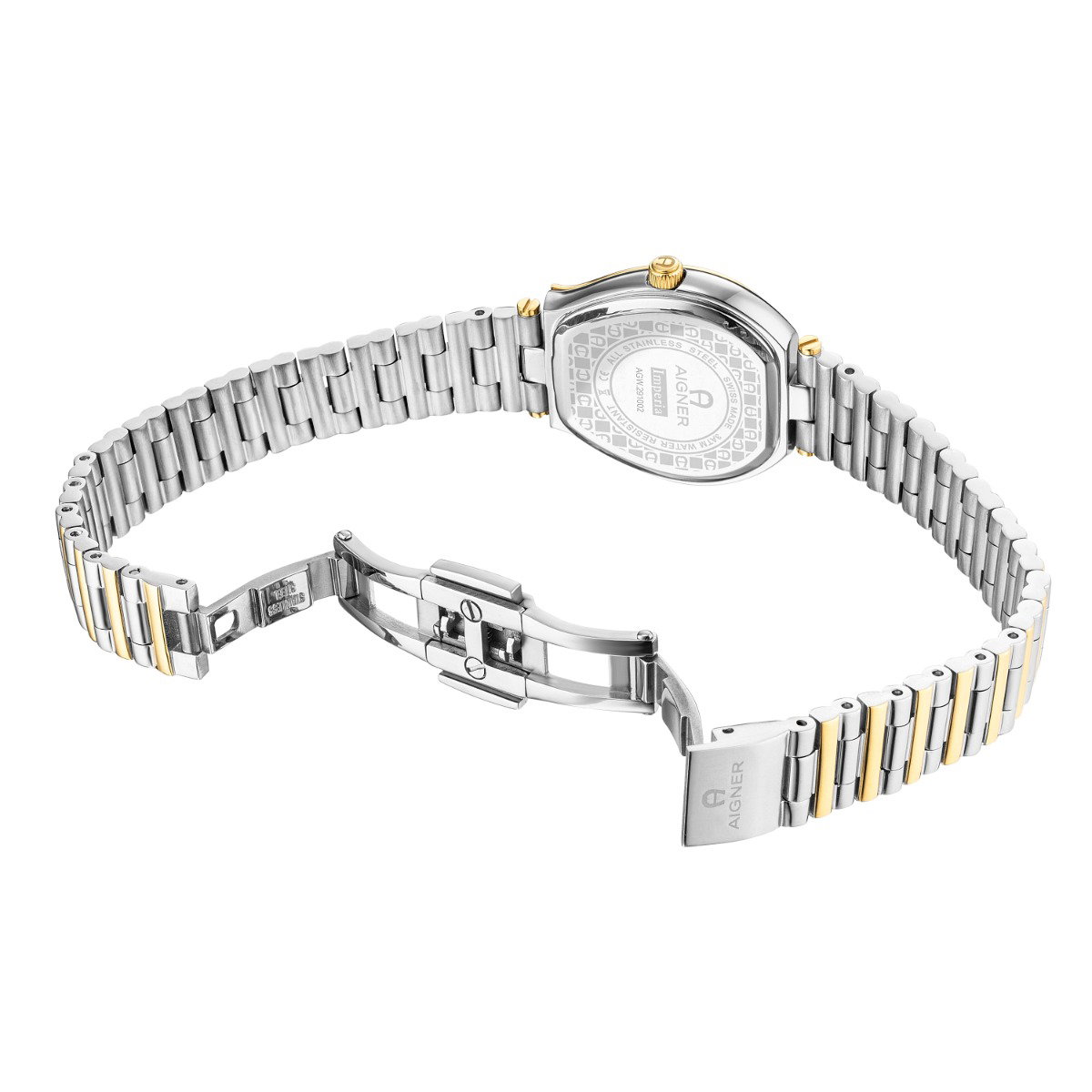 Aigner Imperia Diamond Ladies Two-Tone Watch Gold
