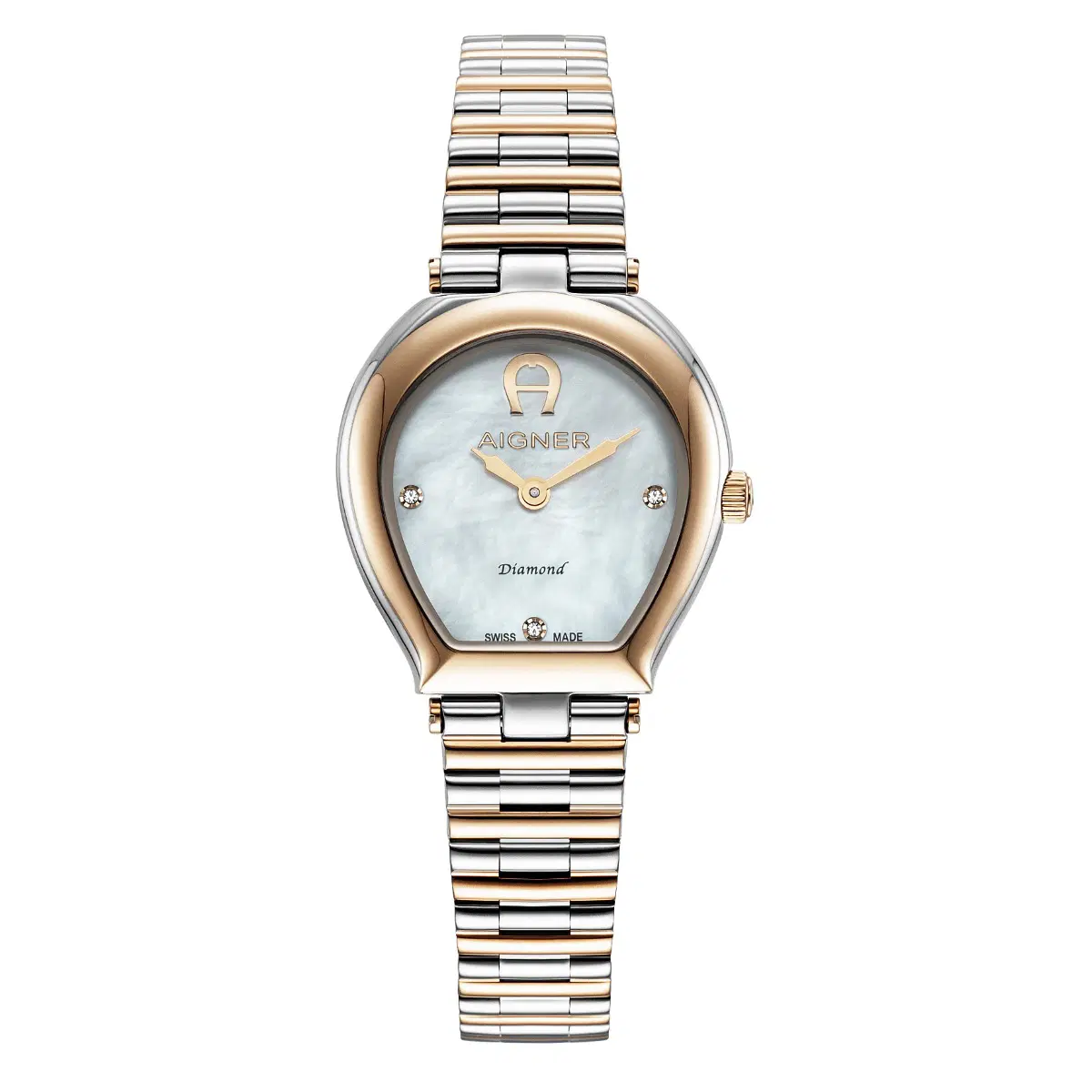 Aigner Imperia Diamond Ladies Rose Gold Two-Tone Watch