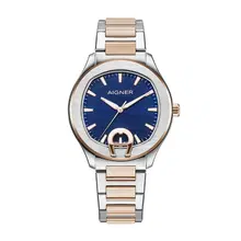 Aigner Torino Men Steel Watch Blue and Rose Gold