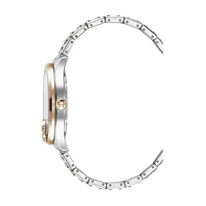 Aigner Torino Men Steel Watch Blue and Rose Gold