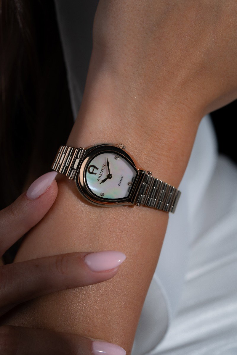Aigner Imperia Diamond Ladies Rose Gold Two-Tone Watch