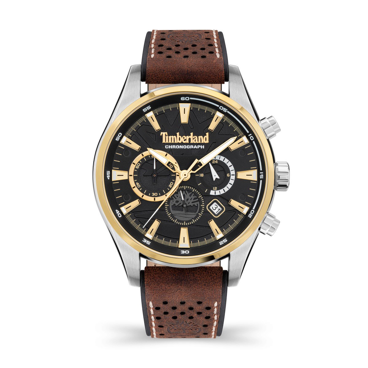 Timberland Alridge Men Watch Black , Brown Leather