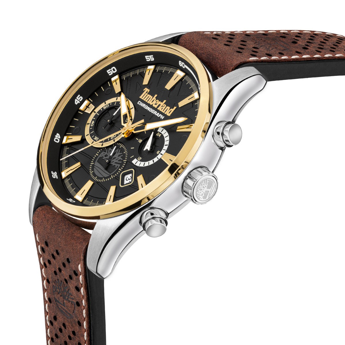 Timberland Alridge Men Watch Black , Brown Leather