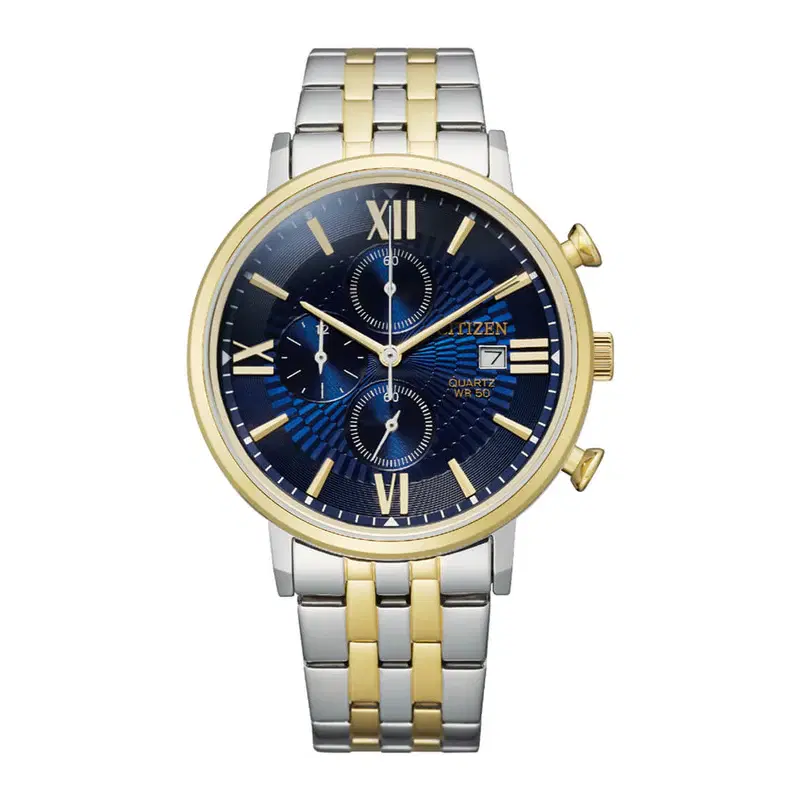 Citizen Men's Chronograph Watch - Gold & Blue