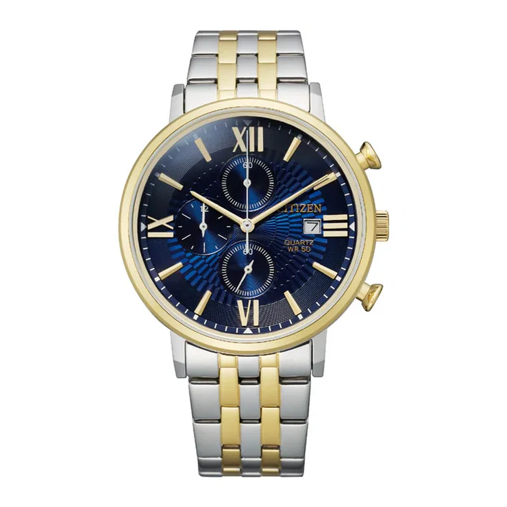 Citizen Men's Chronograph Watch - Gold & Blue