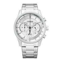 Citizen Men's Chronograph Watch - Stainless Steel & White Dial 