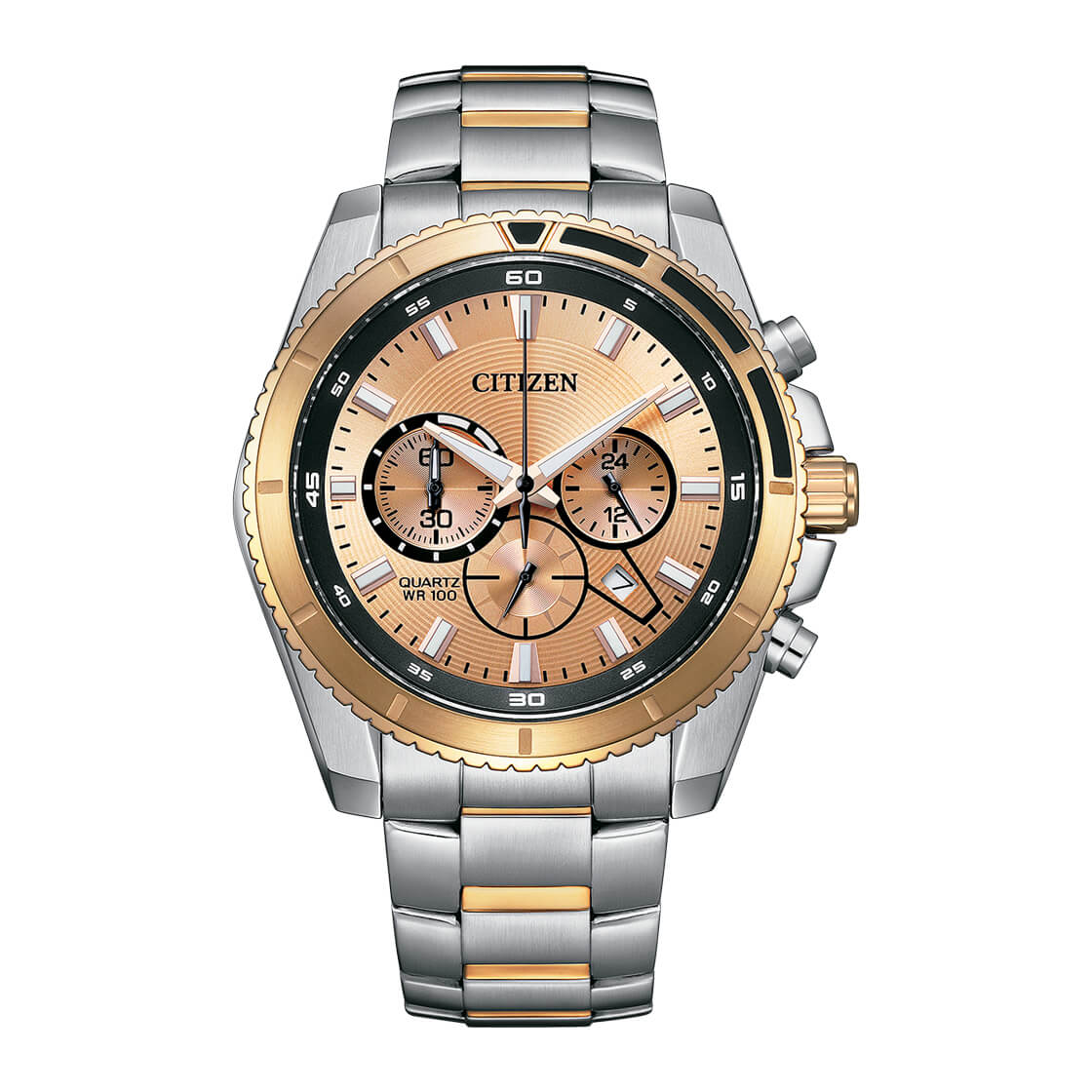Citizen Men's Chronograph Watch - Two-Tone Steel & Copper 