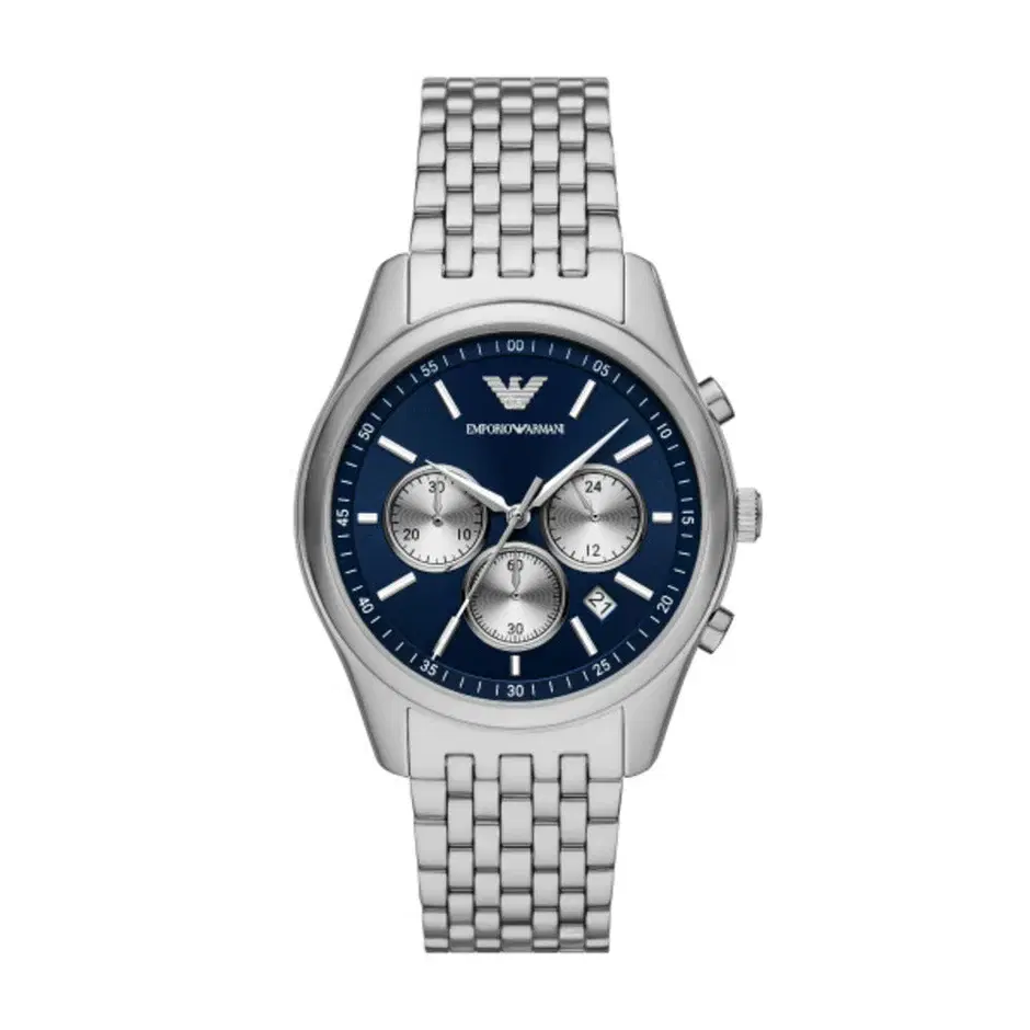 Emporio Armani Antonio Blue Chronograph Steel Watch