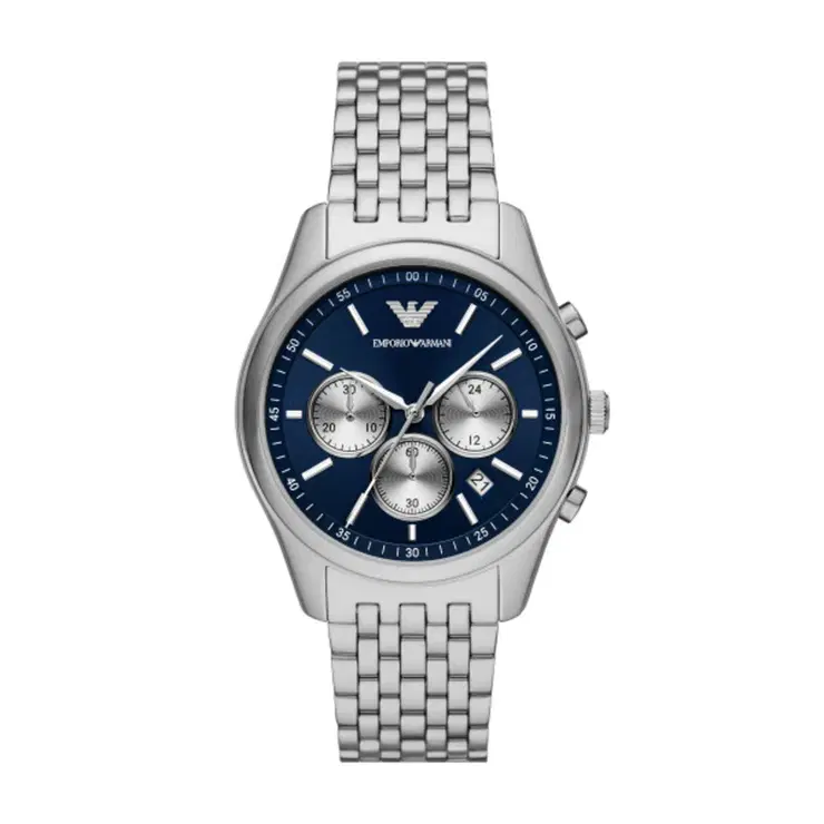 Emporio Armani Antonio Blue Chronograph Steel Watch