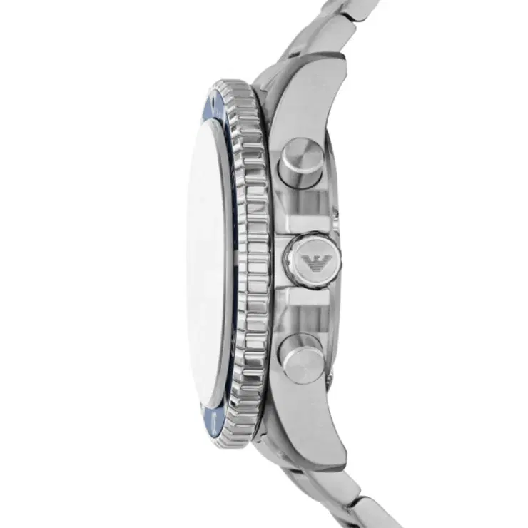 ساعة امبوريو ارماني وورلد اكسبلورر رجالية من الفولاذ المقاوم للصدأ