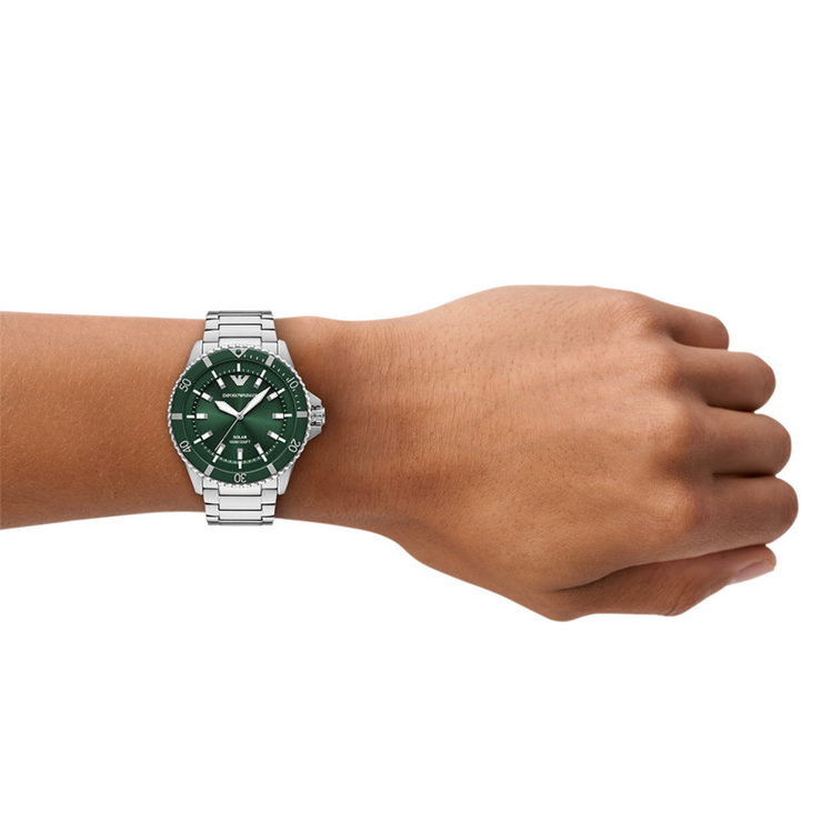 Emporio Armani Men World Explorer Solar Watch Green 