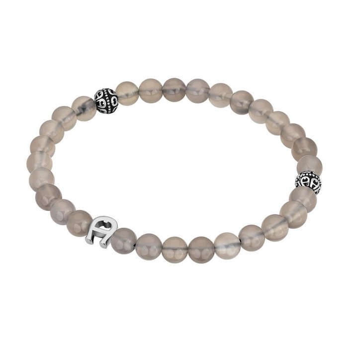 Aigner FESTO bracelet for men grey beads