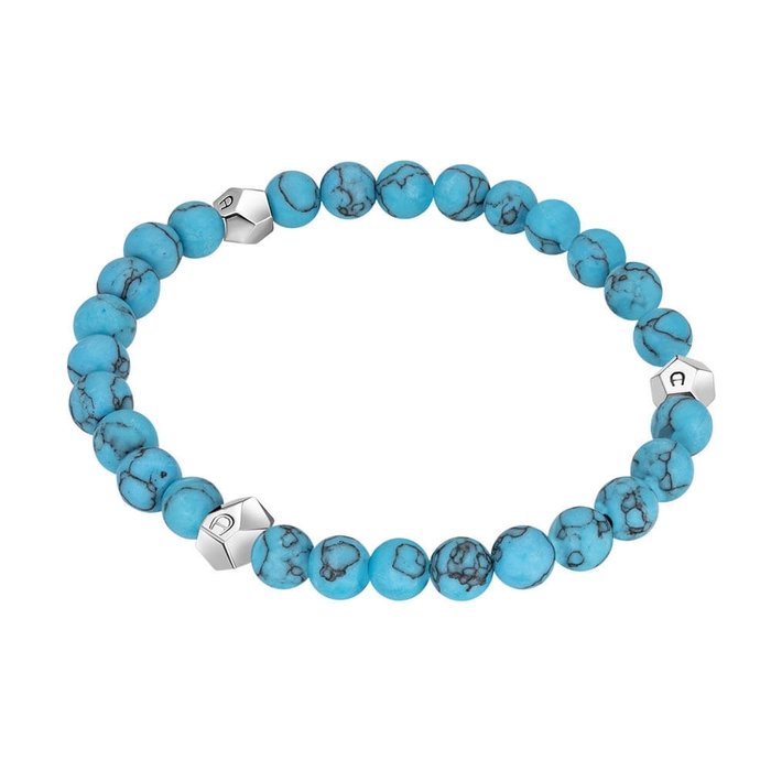 Aigner ADRIO bracelet for men turquoise beads 