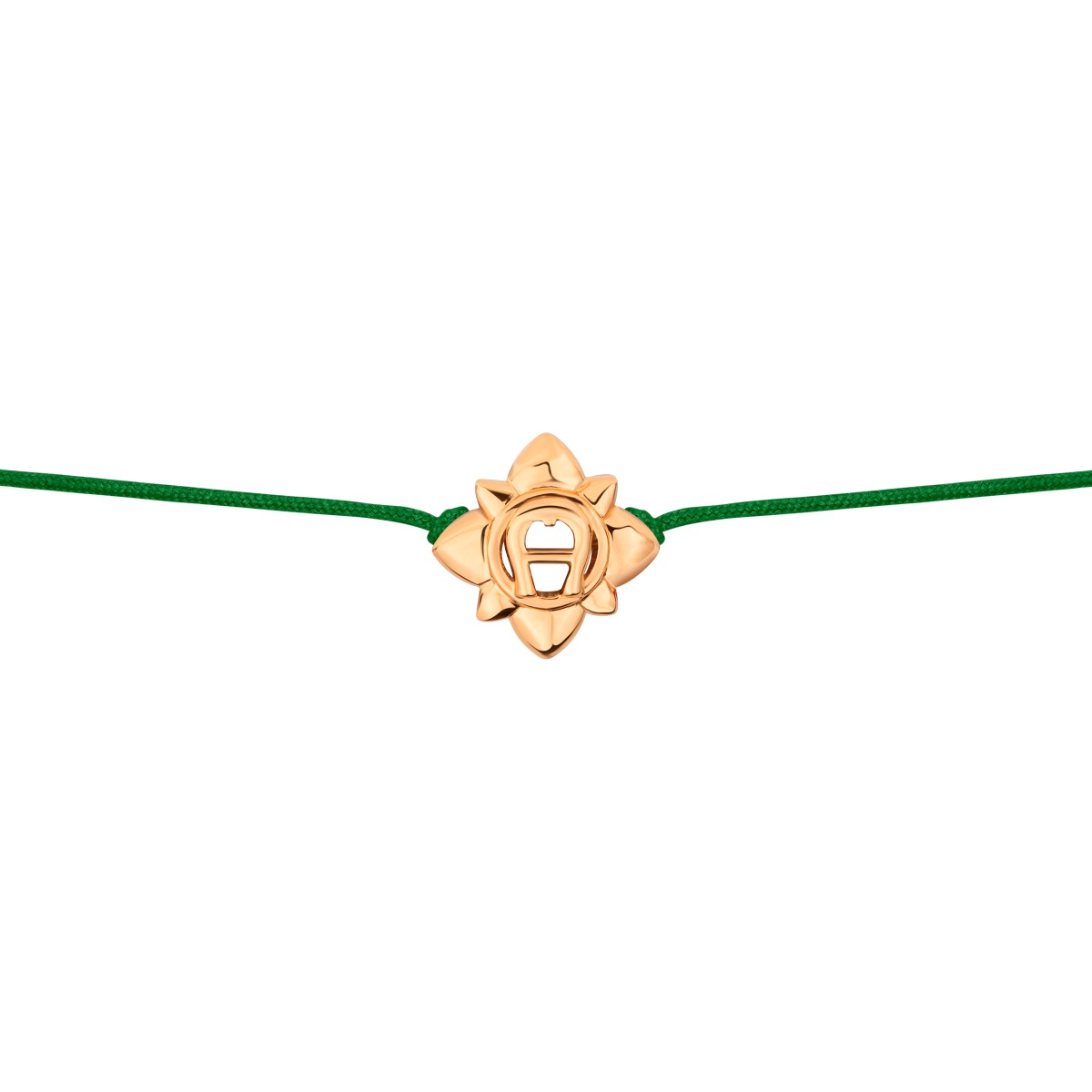 Aigner SERAFINA bracelet for women rose gold , Green leather