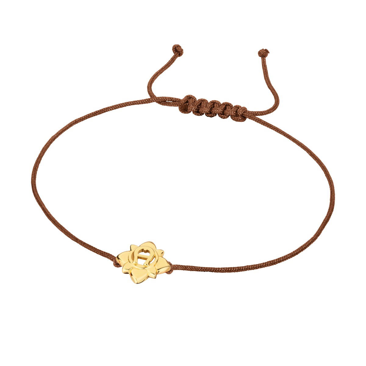 Aigner SERAFINA bracelet for women gold , Brown leather