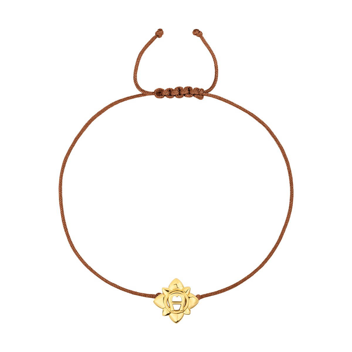 Aigner SERAFINA bracelet for women gold , Brown leather