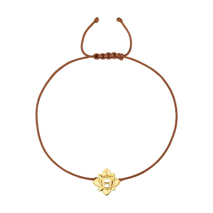Aigner SERAFINA bracelet for women gold , Brown leather