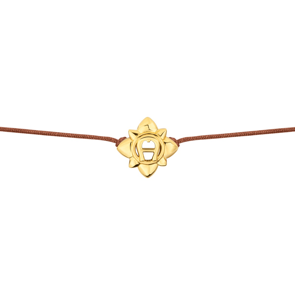Aigner SERAFINA bracelet for women gold , Brown leather
