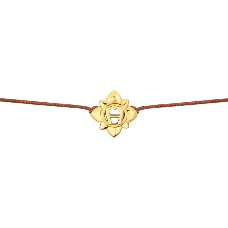 Aigner SERAFINA bracelet for women gold , Brown leather