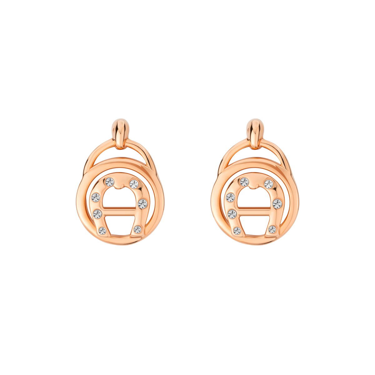 Aigner AIDA earring for women steel rose gold with crystal