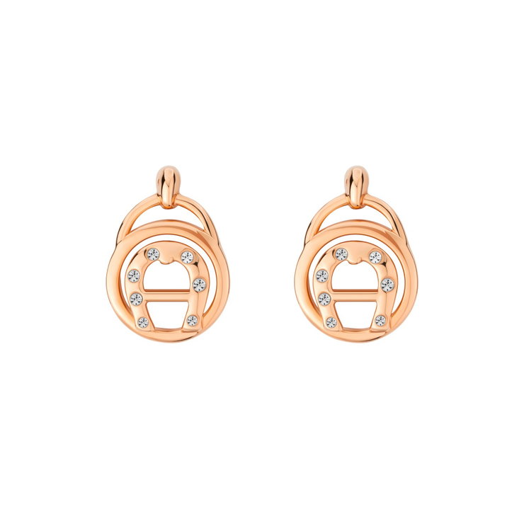 Aigner AIDA earring for women steel rose gold with crystal