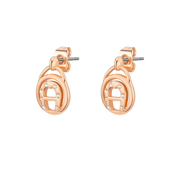 Aigner AIDA earring for women steel rose gold with crystal