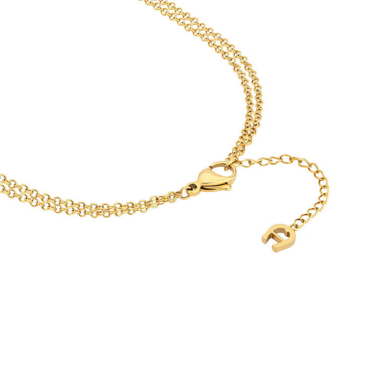 Aigner Avena ladies necklace stainless steel gold , Green