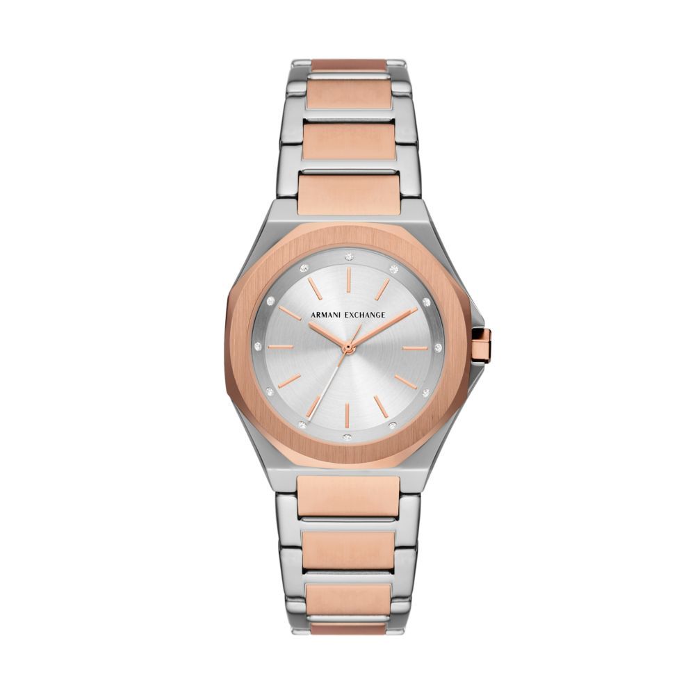 Armani Exchange ladies watch stainless steel rose gold 