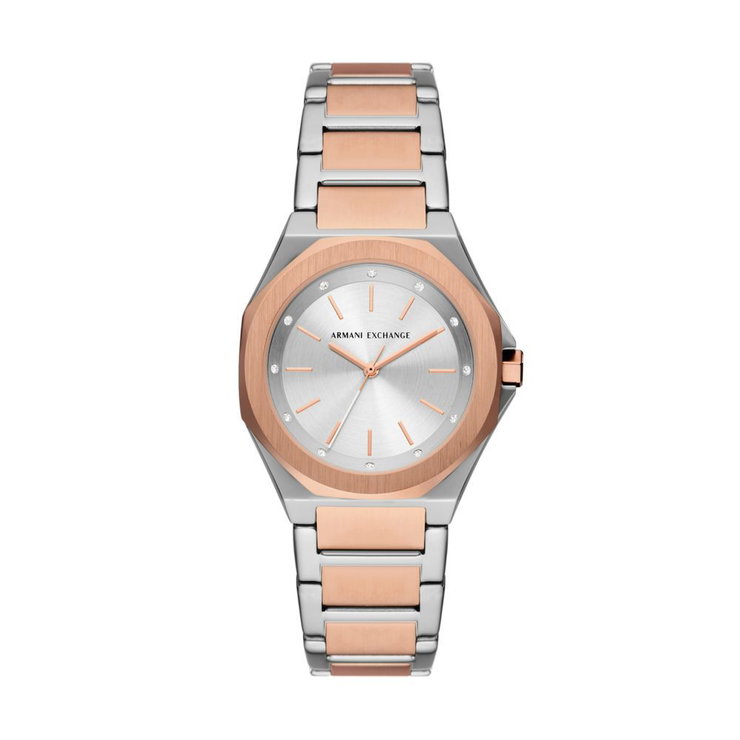 Armani Exchange ladies watch stainless steel rose gold