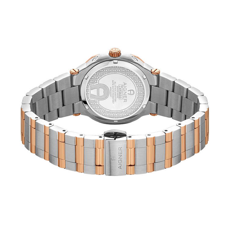 Aigner Taviano women watch stainless steel rose gold , Brown