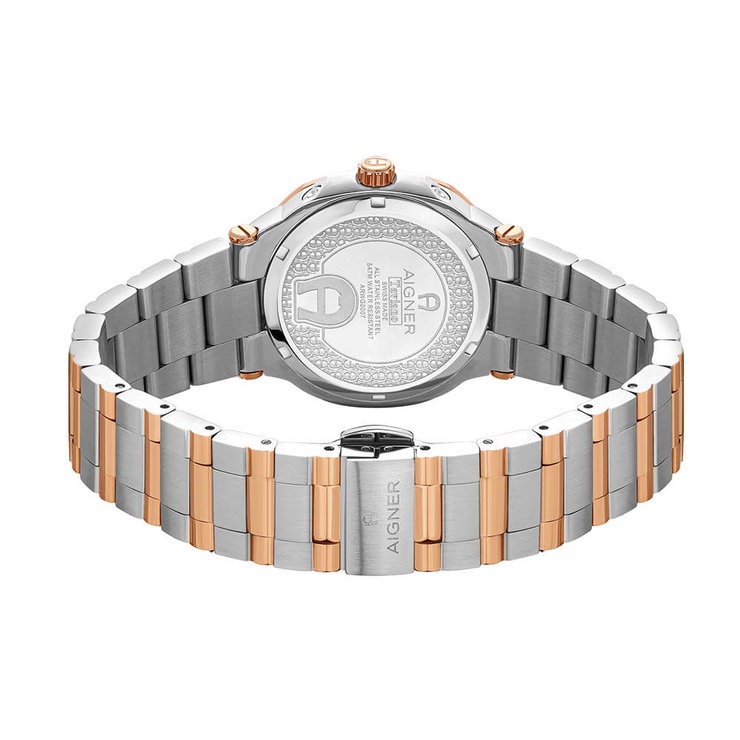 Aigner Taviano women watch stainless steel rose gold , Brown