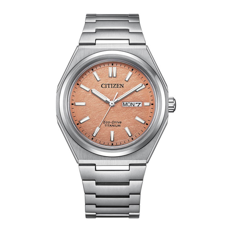 Citizen Men's Eco-Drive Titanium Watch with Copper Dial