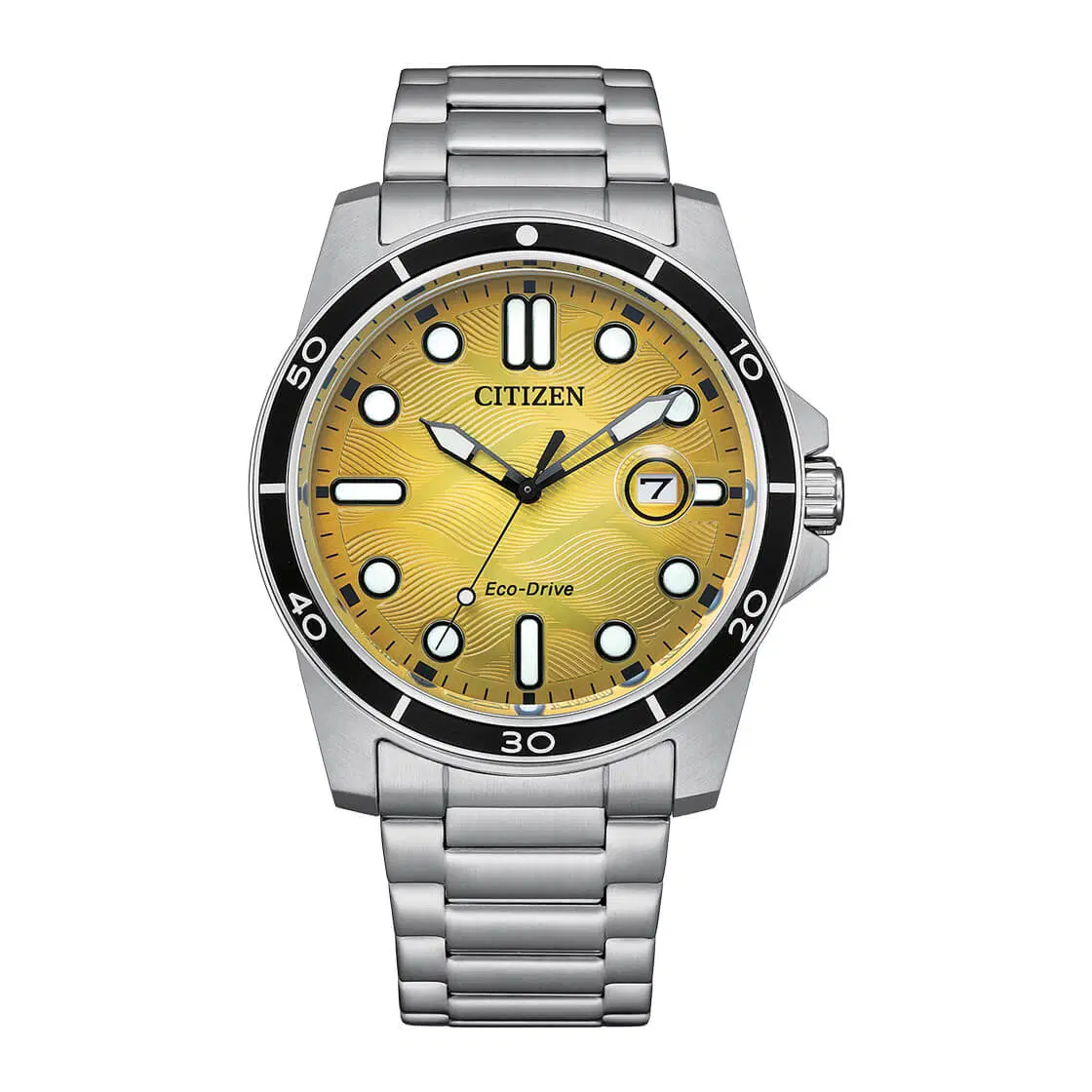 Citizen Eco-Drive Men's Steel Watch with Green Dial