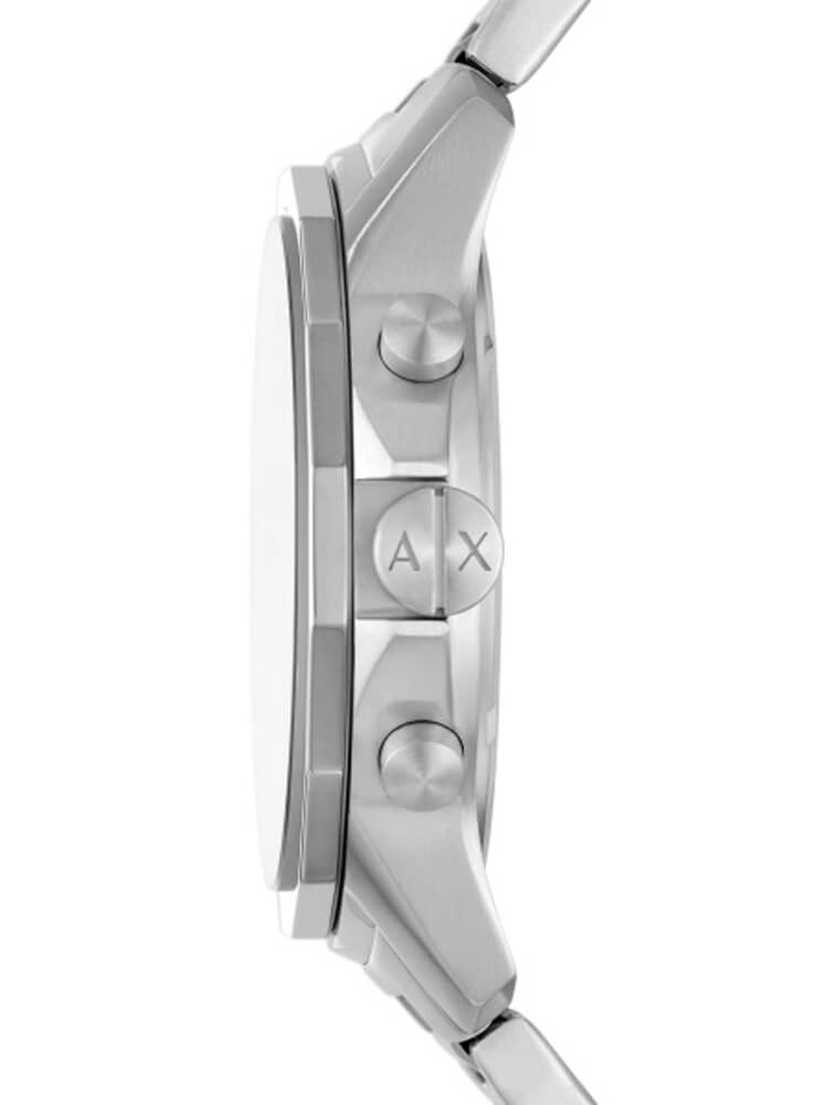 Armani Exchange watch for men steel black , Silver