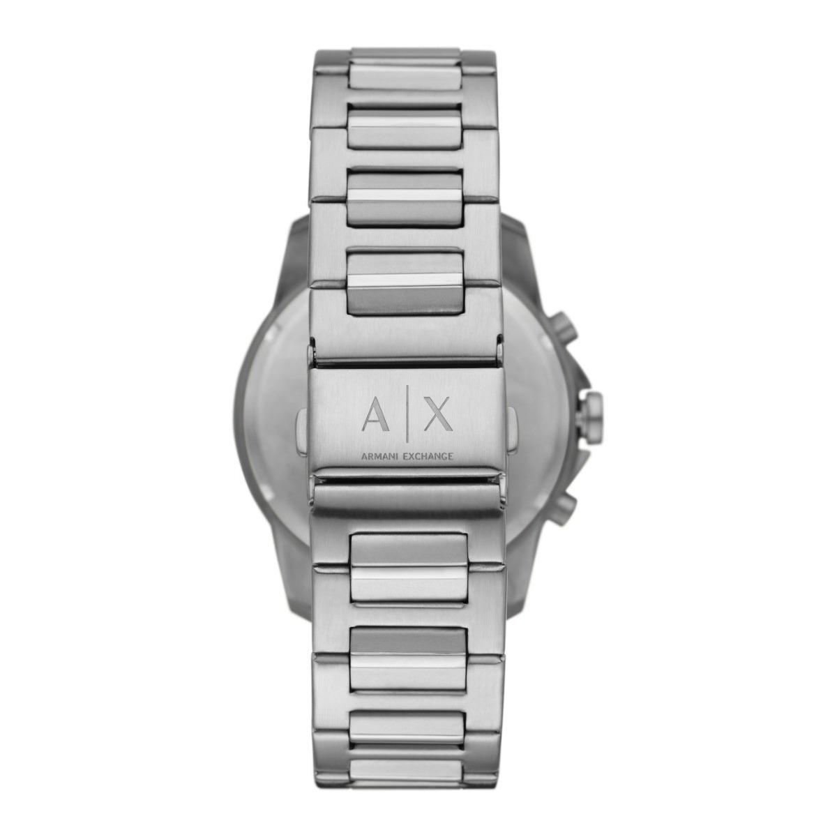 Armani Exchange watch for men steel black , Silver