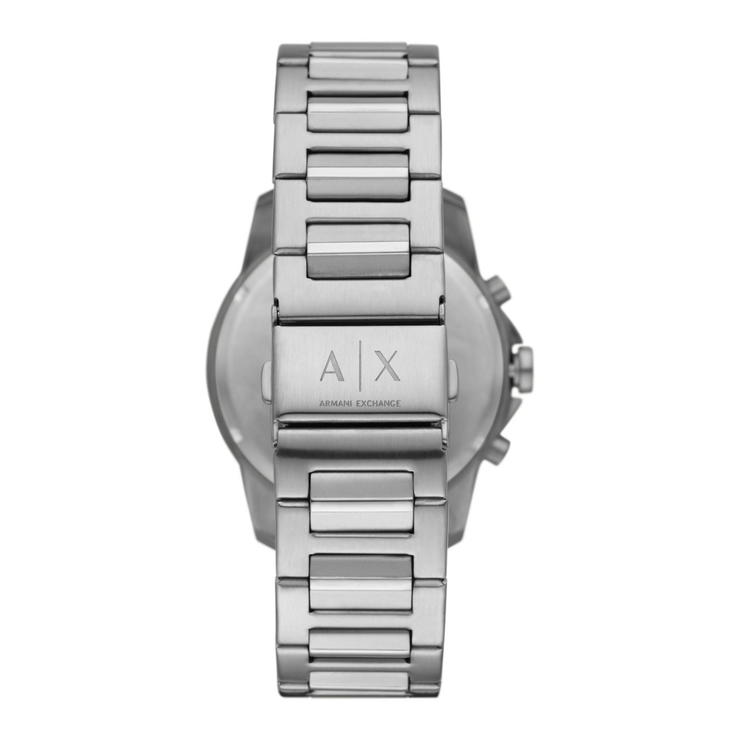 Armani Exchange watch for men steel black , Silver