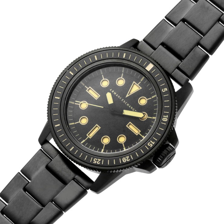 ARMANI EXCHANGE Leonardo Men Analog Watch Steel Black