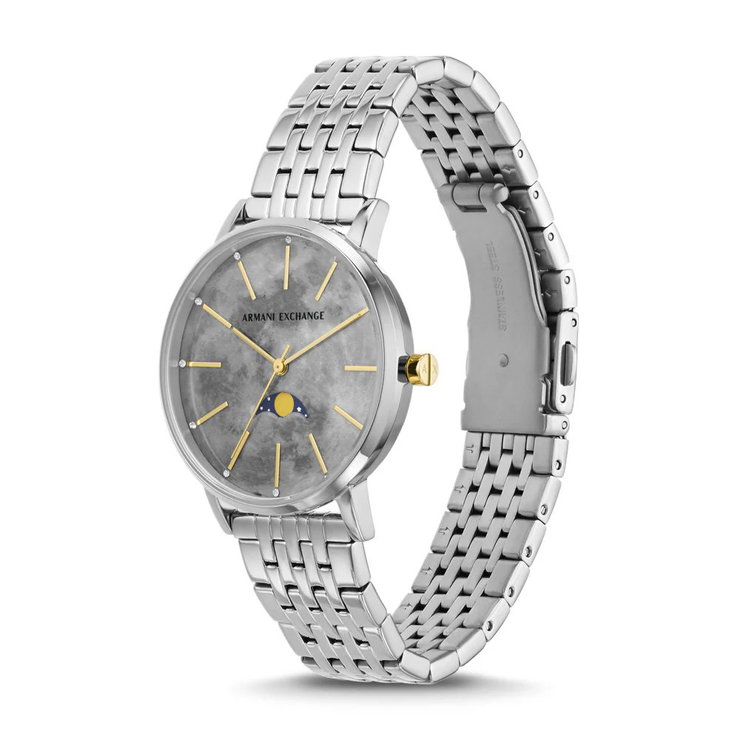 Armani Exchange Moon Phase Steel ladies Watch