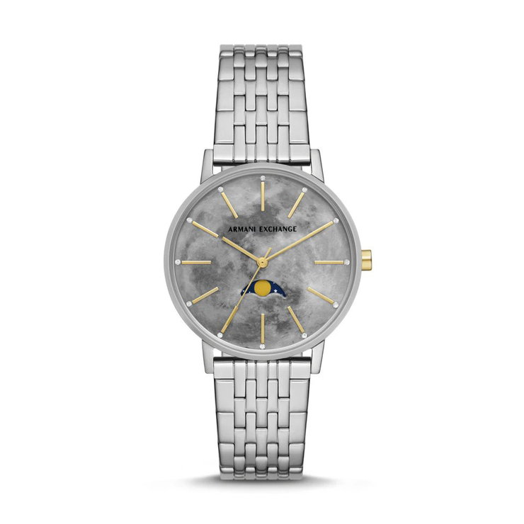 Armani Exchange Moon Phase Steel ladies Watch