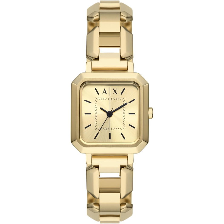 Armani Exchange Women's Gold Watch – Elegant Square Dial