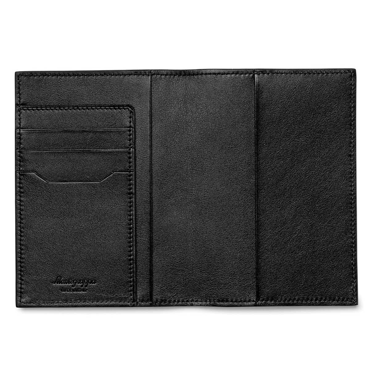 Montegrappa Signet Series Passaport Case Black Leather