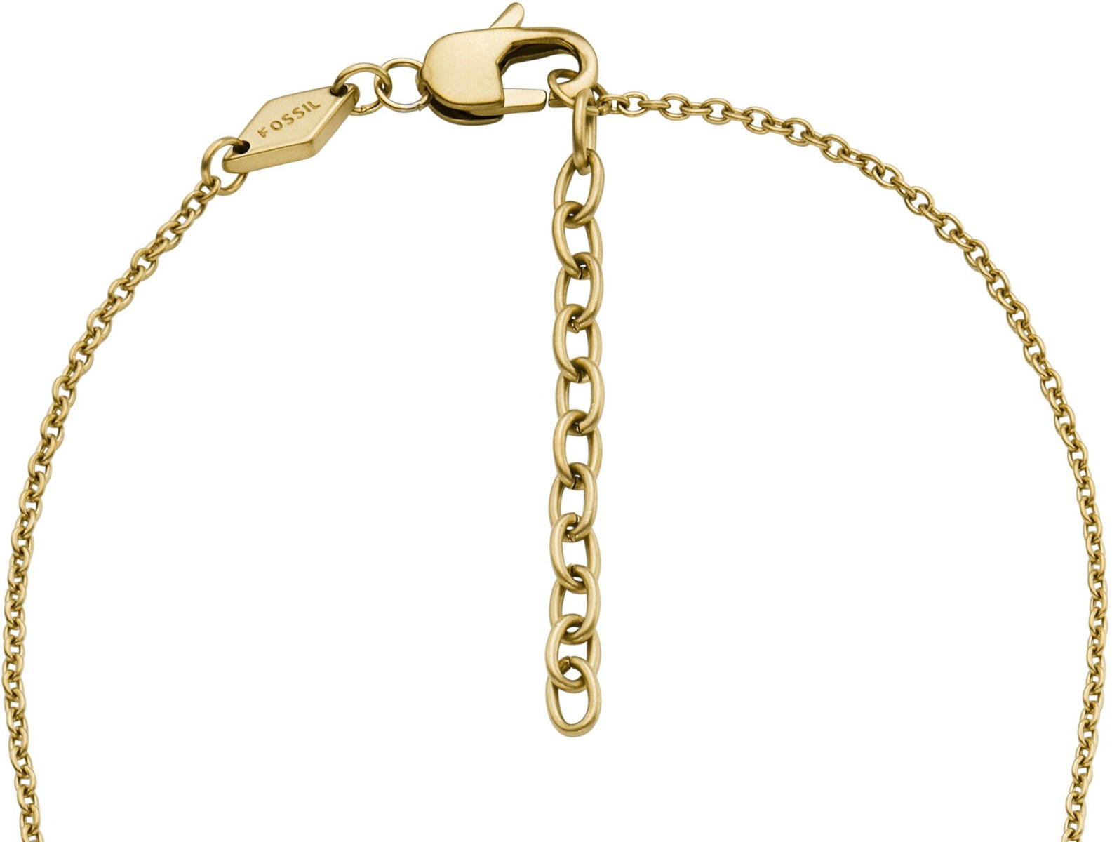 Fossil necklace for men stainless steel gold 