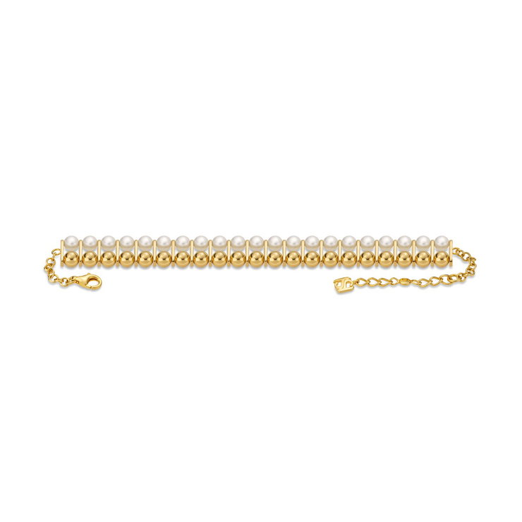 Saint Honore bracelet for women steel gold , Mother of pearl