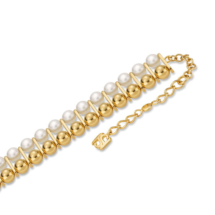Saint Honore bracelet for women steel gold , Mother of pearl