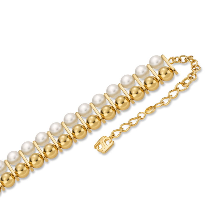 Saint Honore bracelet for women steel gold , Mother of pearl