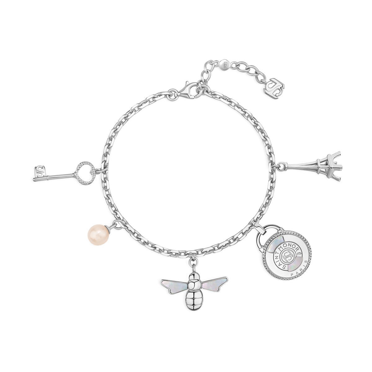 Saint Honore CHARMS bracelet for women steel silver