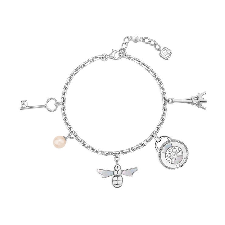 Saint Honore CHARMS bracelet for women steel silver