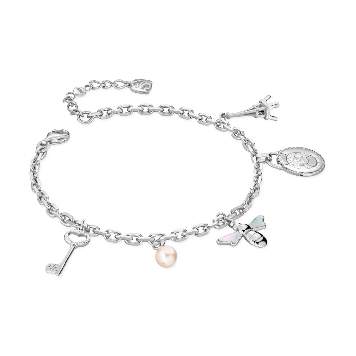 Saint Honore CHARMS bracelet for women steel silver