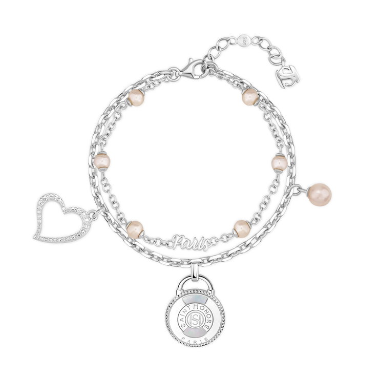 Saint Honore CHARMS women bracelet silver , Mother of pearl