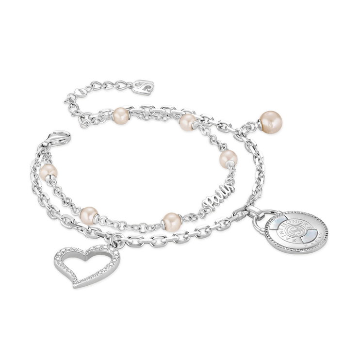 Saint Honore CHARMS women bracelet silver , Mother of pearl